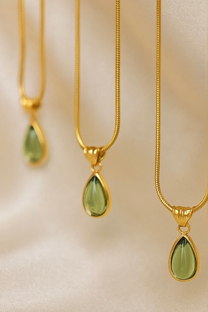 Green Drop Necklace