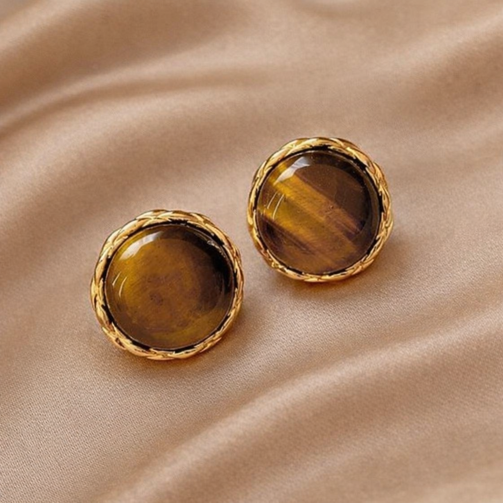 Brown Pearl Earrings